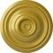 Ekena Millwork Traditional Ceiling Medallion (Fits Canopies up to 4"), Hand-Painted Rich Gold, 14 3/4"OD x 1 3/4"P CM14TRRGS - alternate 1